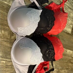 Maidenform Your Lift Underwire Lace Accent Bra Trio - 36D